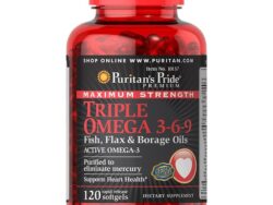 Puritan's Pride Triple Omega 3.6.9-40Serv.-120Soft Gels