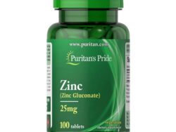 Puritan's Pride Zinc Gluconate 25Mg-100Serv.-100Tablets