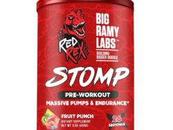 Big Ramy Labs Red Rex Stomp Pre-Workout Massive Pumps & Endurance-26Serv.-455G.-Fruit Punch