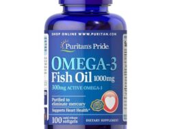 Puritan's Pride Omega-3 Fish Oil 1000mg-100Serv.-100Softgels